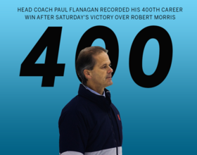 Paul Flanagan earns 400th career victory in 1-0 win over Robert Morris